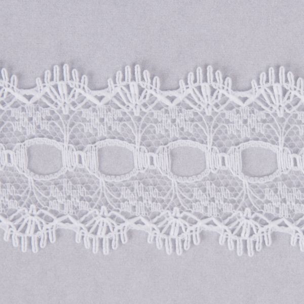 30mm Wide White Eyelet Lace